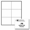 Classic Horizontal Paper Name Badge Insert - 1 Color (4 1/4"x3 2/3")